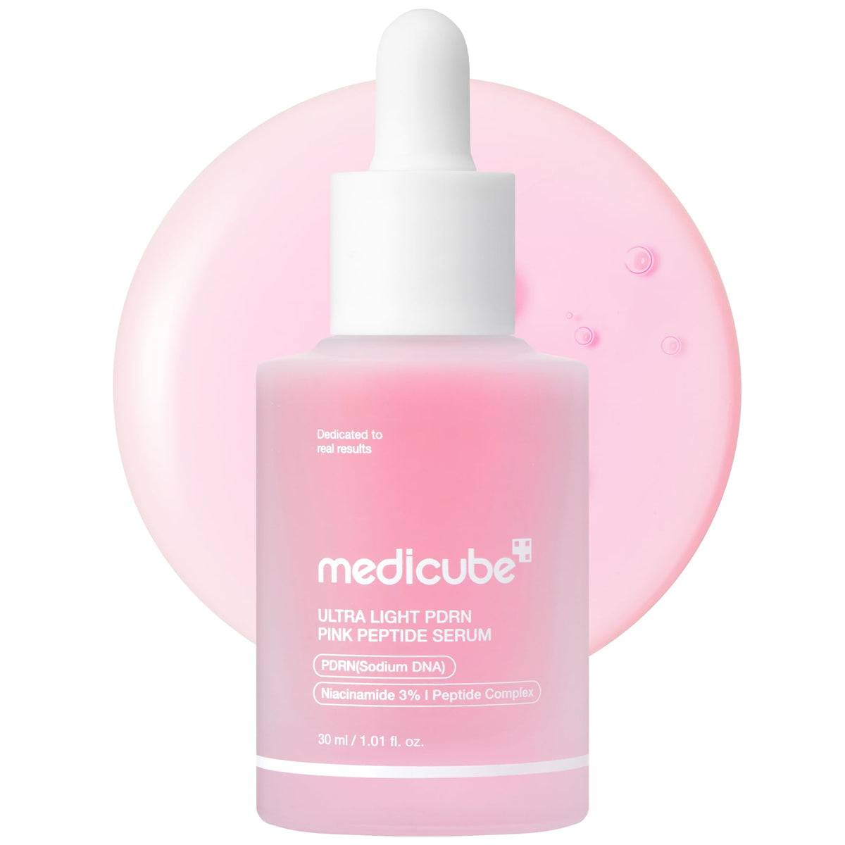 medicube PDRN Pink Peptide Serum with Salmon DNA | Pink Glow Serum - Peptides & Niacinamide for Hydration & Firm-Looking Skin, Uneven Tone Care, Korean Skincare, 1.01 fl. Oz
