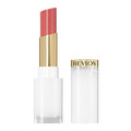 REVLON Super Lustrous Glass Shine Balm, Sheer Glossy Tinted Lip Balm, Hydrating Formula with Hyaluronic Acid, Aloe & Rose Quartz, 020 Glaring Red, 0.11 oz