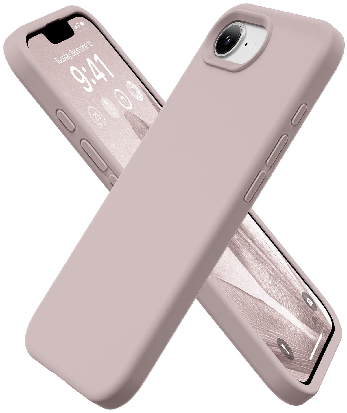 GolbinBox Magnetic for iPhone 16 Pro Max Case, Silicone Cover, Chalk Pink