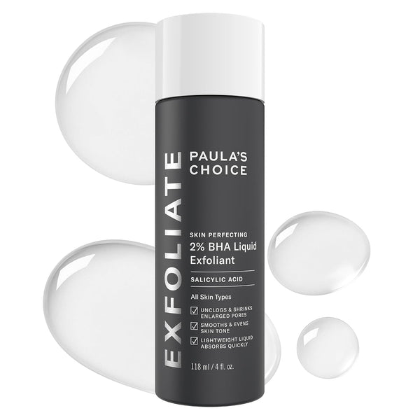 Paula's Choice SKIN PERFECTING 2% BHA Liquid Exfoliant with Salicylic Acid, Facial Polish for Pores, Wrinkles & Fine Lines, Suitable for Blackhead-Prone Skin, Fragrance-Free