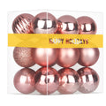 Rose Red 4.0" Large Christmas Balls - Christmas Tree Decoration Ornaments Shatterproof Hanging Balls for Birthday Halloween Holiday Wedding Decorations Set of 4pcs