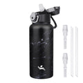Konokyo 18 oz Insulated Water Bottle with Straw Lid, Stainless Steel Vacuum Sports Water Bottle, Leak-Proof Reusable Metal Flask with Carry Loop, BPA-Free Travel Bottle for Gym, School, Office