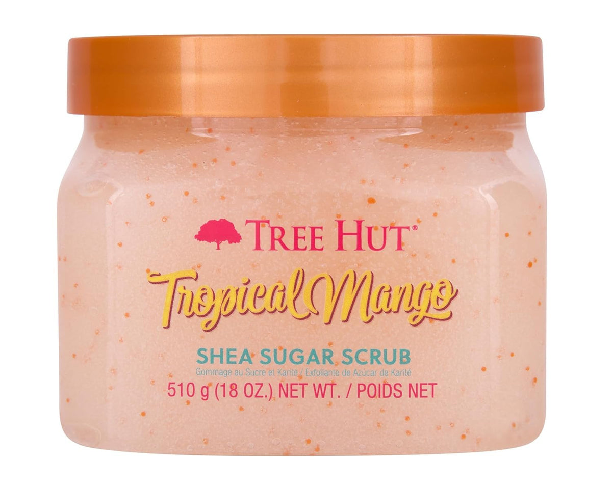 Tree Hut Body Scrub, Tropic Glow, 18 Oz | Exfoliating & Hydrating Sugar Scrub with Shea Butter & Essential Oils, Smooth Skin, Body Exfoliator For All Skin Types