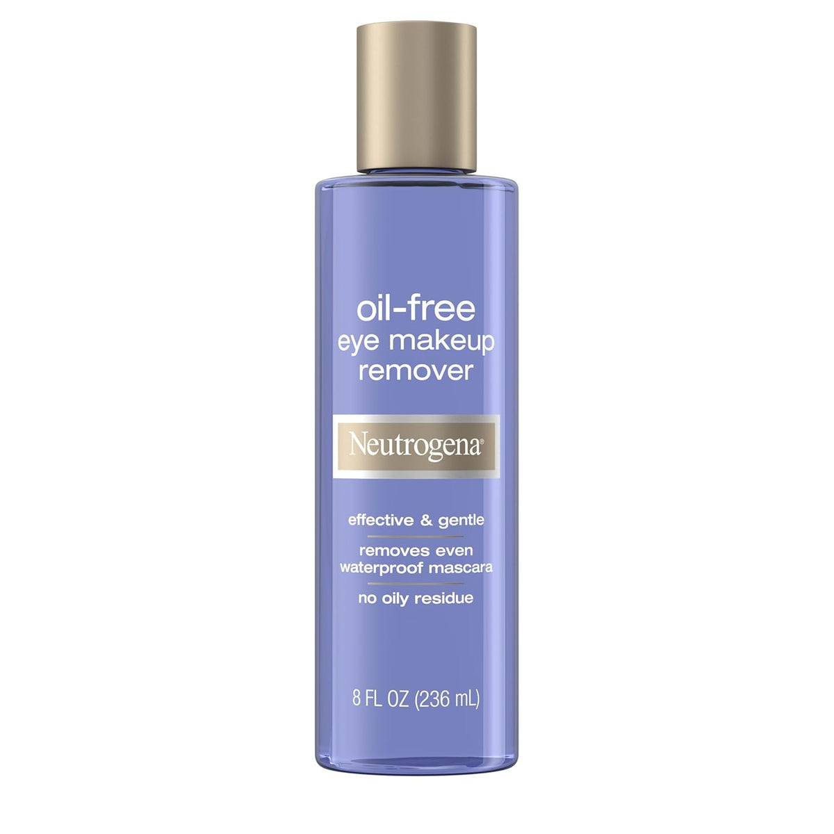 Neutrogena Gentle Oil-Free Eye Makeup Remover & Cleanser for Sensitive Eyes, Dissolves Waterproof Mascara, Non-Greasy Liquid Makeup Remover, Dermatologist & Ophthalmologist Tested, 8 fl. oz