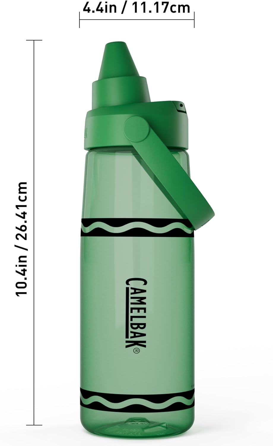 CamelBak Crayola Chug Water Bottle 25oz, Green | Fast Flow Chug Lid, Slim Portable Design, Durable Tritan Renew Bottle, Dishwasher Safe Design, Crayola Color Collection