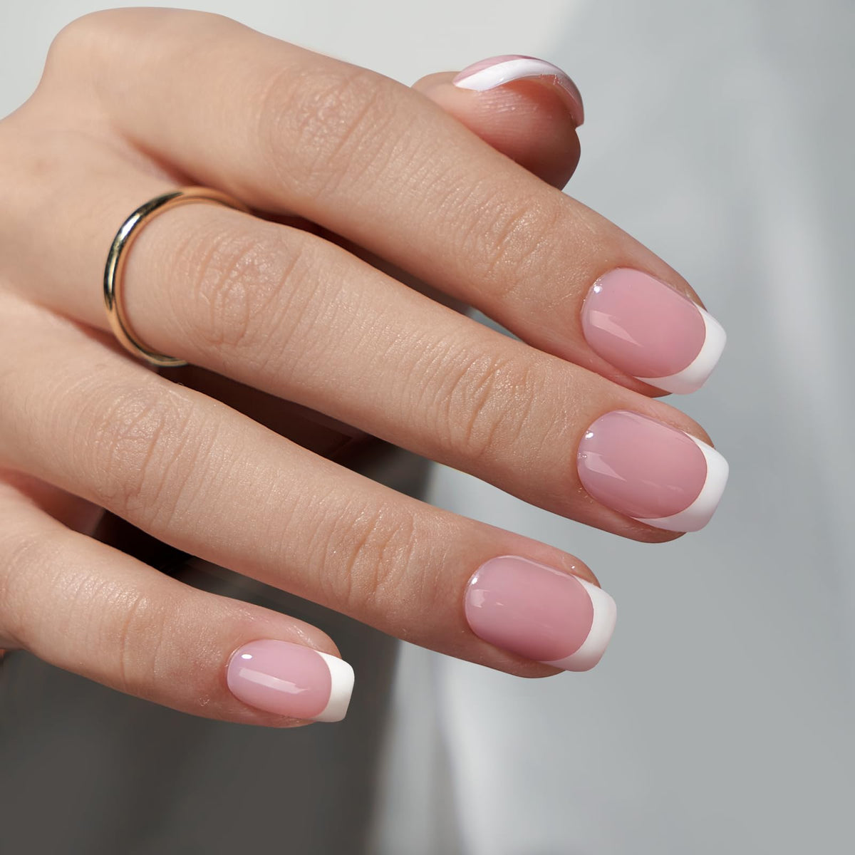 BTArtbox Press On Nails, Liquid Radiance, Medium Almond, Cat Eye, 32Ct | Lamp-Curable 4-Week Wear, Salon-Quality Natural Nails, 10-Minute Easy Daily Application, 16 Sizes, All-in-One Complete Kit