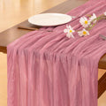 Fall Table Runner Terracotta Cheesecloth Boho Wedding Thanksgiving Decor