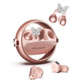 PAXA 3 in 1 Ctbuds Stylish Jewelry-Style Clip on Open Ear Headphones Wireless Earbuds, Instant Earring Mode, Ultra-Long 140H Play, Bluetooth 6.0, All-Day Wear for Work Fitness Daily Use, Rose Gold