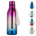 Konokyo Insulated Water Bottle with Strap,18 oz Double Wall Stainless Steel Vacuum Bottles Metal Water Flask,Macaron Green