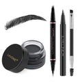 LAVONE Eyebrow Pen Makeup Kit, with Waterproof Eyebrow Pencil, Eyeliner, Pomade, and Brow Brush, Smudge-Proof and Long Lasting, Create Full and Natural Brows, Dark Brown