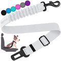 COOYOO Dog Seat Belt,3 Piece Set Retractable Dog Car Harness Adjustable Dog Seat Belt for Vehicle Nylon Pet Safety Seat Belts Heavy Duty & Elastic