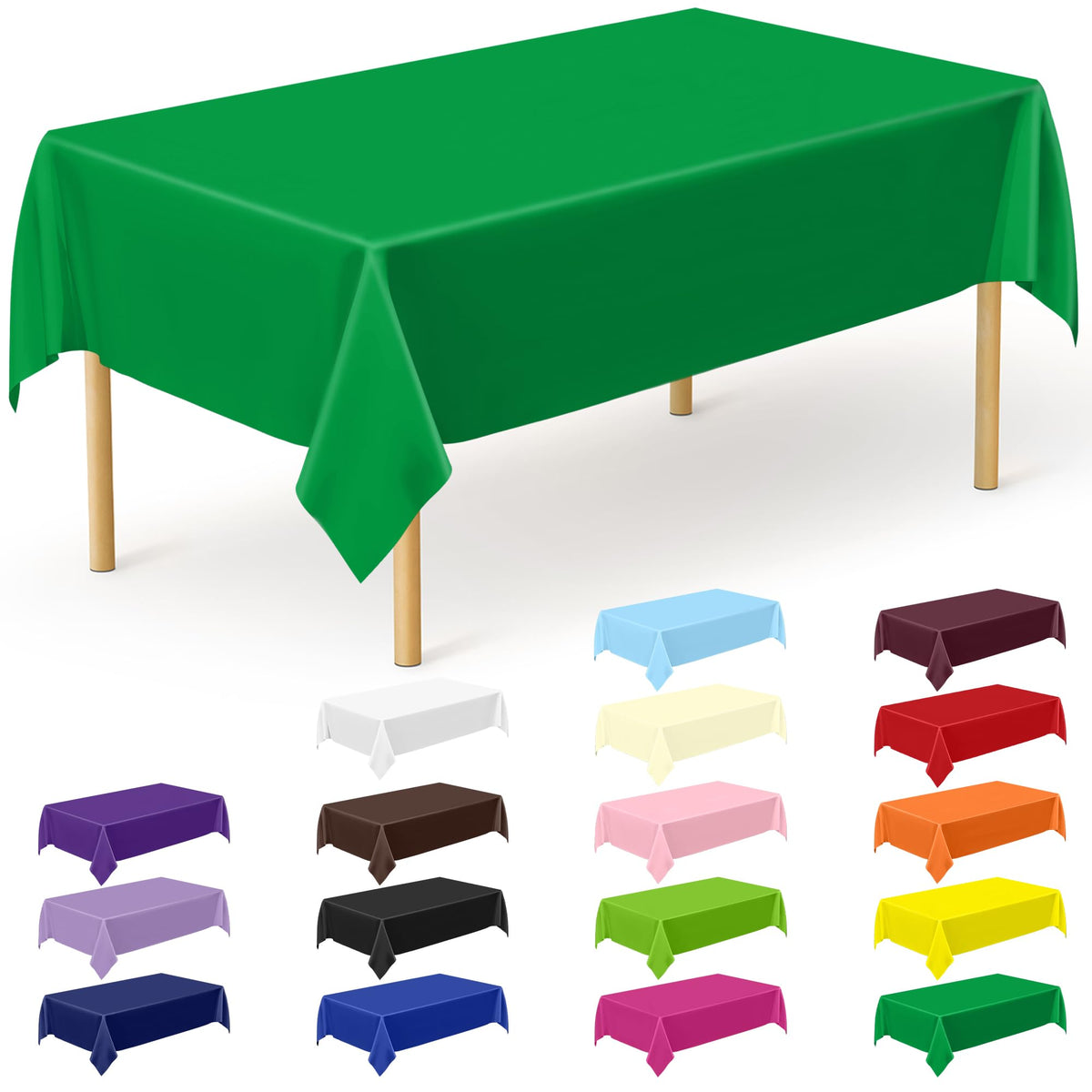 3 Pack Thanksgiving Tablecloths, 108" x 54" Disposable Turkey Table Cloth