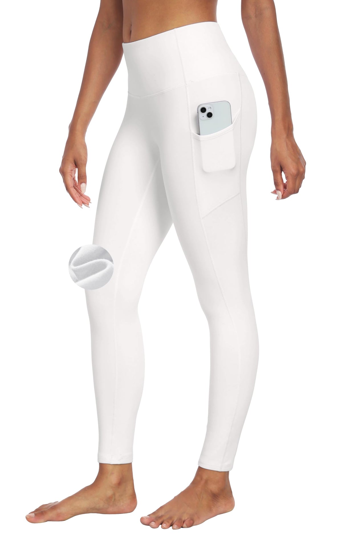 Heathyoga Fleece Lined Leggings with Pockets for Women Thermal Yoga Pants