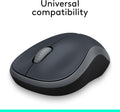 Logitech M185 Compact Ambidextrous 2.4 GHz Wireless Mouse - Swift Grey