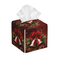 Pumpkins Fall Tissue Box Cover Autumn Leaves Square Leather Tissue Case Holder Facial Paper Organizer Decorative for Tabletop Night Stands Desk Bathroom Kitchen Car Office Home Decor