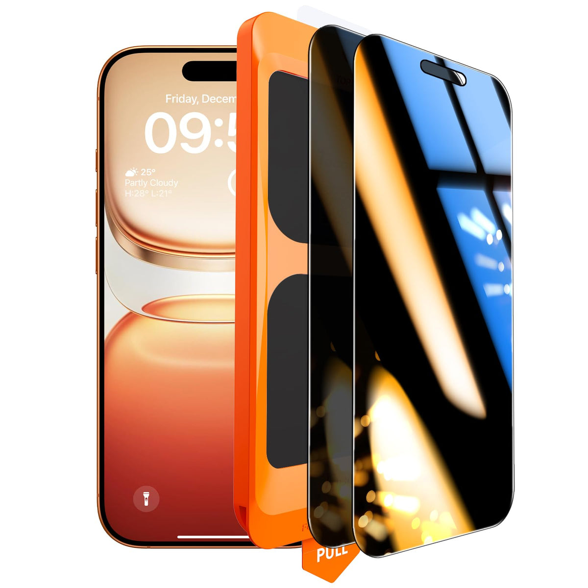 TOCOL for iPhone 15 Pro Screen Protector, Easy Installation