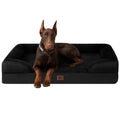 EHEYCIGA Orthopedic Dog Beds Large Sized Dog, Waterproof Memory Foam Pet Bed with Sides, Non-Slip Bottom Large Pet Bed with Washable Removable Cover, Grey