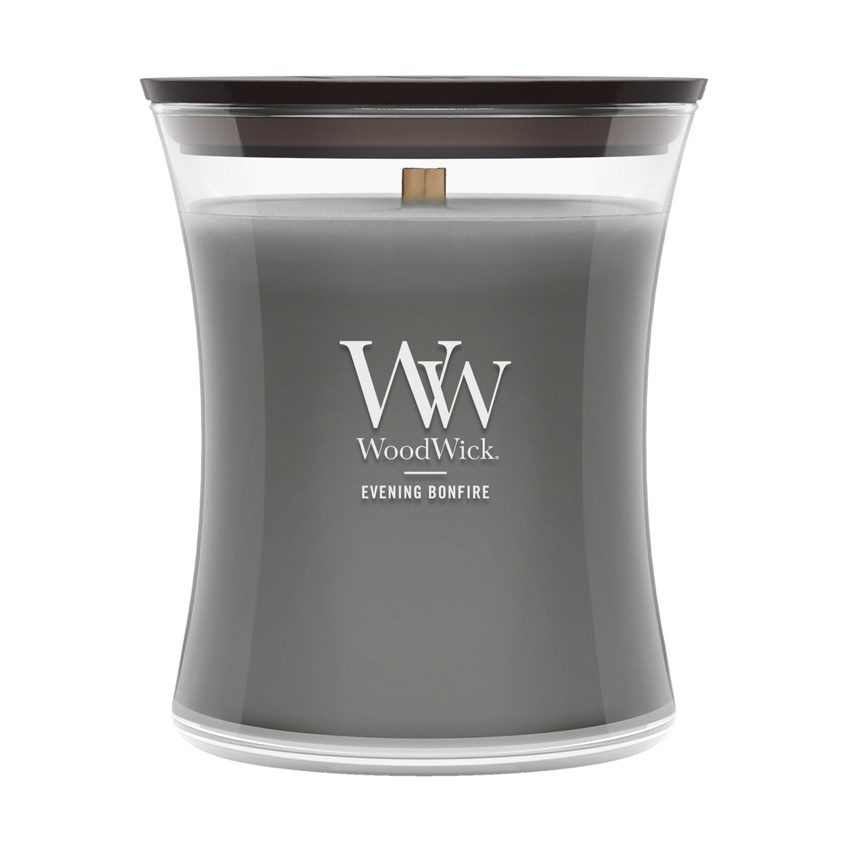 WoodWick Fireside Holiday Candle Gifts for Women and Men, 9.7 oz Medium Hourglass Candle with Crackling Wick