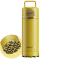 Outdoor Stainless Steel Insulated Tumbler ， One-Touch Splash-Proof Lid, Scratch-Resistant Coating, Non-Slip Base, Portable Carry Handle. Keeps Drinks Hot or Cold. Ideal for Gym, Camping. 19.6oz.