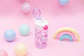 Zak Designs Sanrio Hello Kitty Sage 16oz Leak-Proof Straw Kids Water Bottle | BPA Free, Durable Plastic, Cupholder Friendly, Dishwasher Safe, Easy to Clean, Lid Lock, Handle, For School, Home, Travel