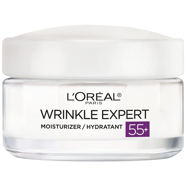 L'Oreal Paris Wrinkle Expert 55+ Anti-Aging Face Moisturizer with Calcium, Non-Greasy, Suitable for Sensitive Skin 1.7 fl. oz