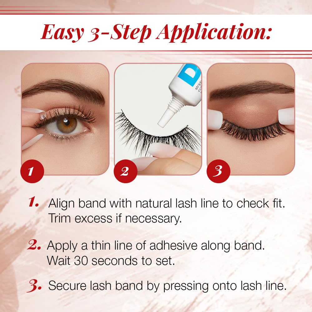 Ardell Naked Strip Lashes 421 Natural Looking False Eyelashes, 4 Pairs | Seamless Blend with Invisiband for Long-Lasting Lightweight Wispy Texture Adds Subtle Volume, Synthetic Hair, Cruelty Free