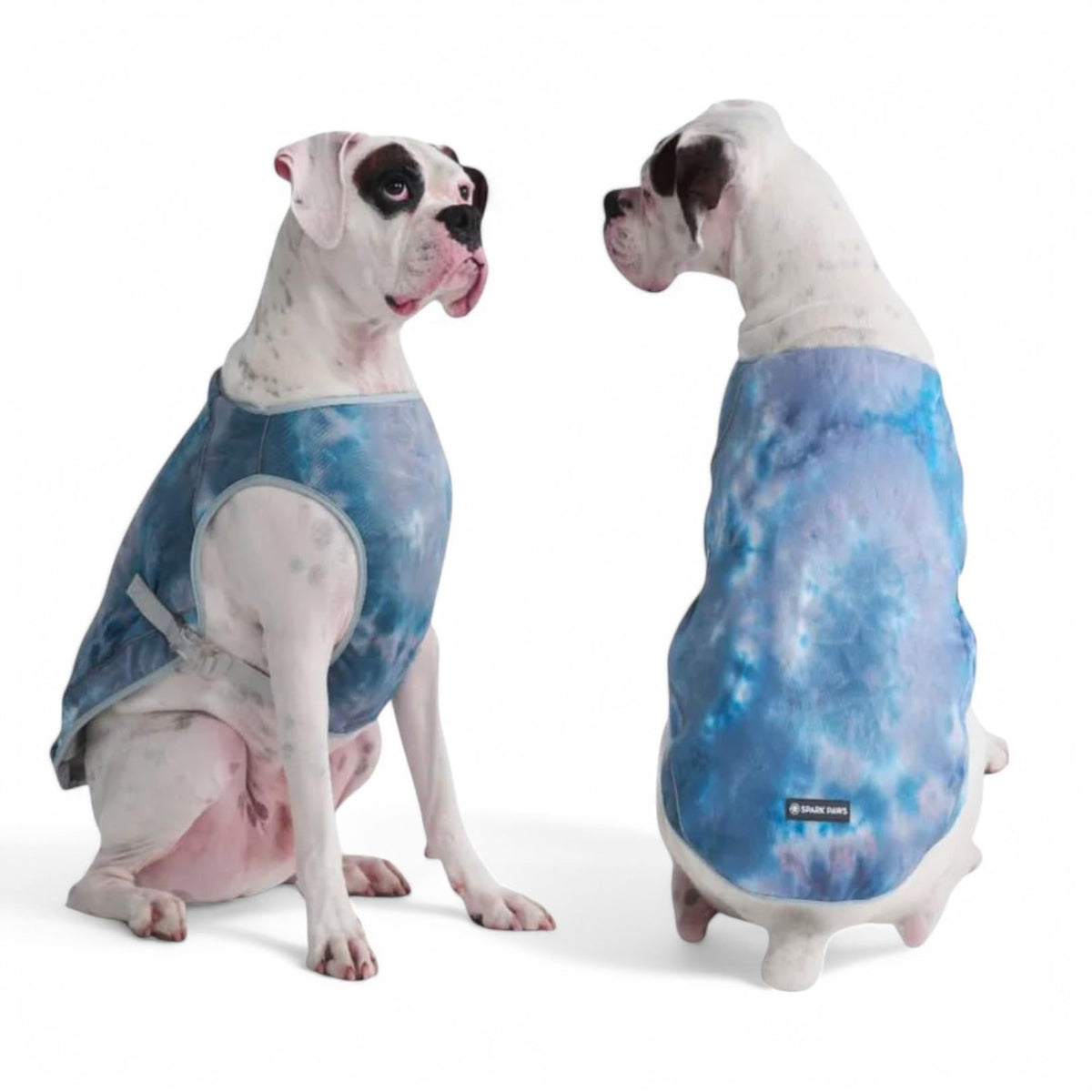 Spark Paws Dog Cooling Vest - SPF 50 UV Sun Protection - Summer Heat Relief Gear for Dogs, Lightweight, Evaporative Cooling - Dog Anxiety Relief Vest During Hot Days - Snowcone, XL