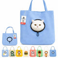 Paw Peek Bag Cute Head Shape Canvas Pet Travel Carrier Tote