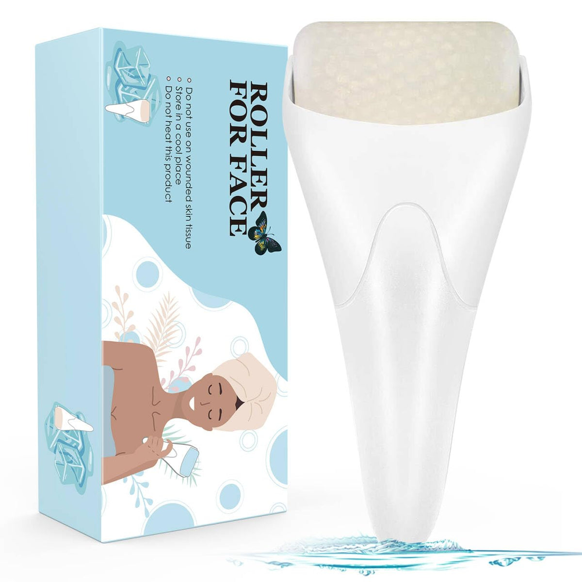 Fronnor Ice Roller for Face,Eyes,Facial Massager Tool,Soothing Skin Care Tool,Cooling Skincare Device for Puffiness,At-Home Spa Gift for Women