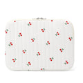 Puffy Laptop Sleeve 13 Inch Cute Quilted Laptop Protective Case Padded Floral Computer Sleeve for MacBook (A-Blue, 13 Inch)