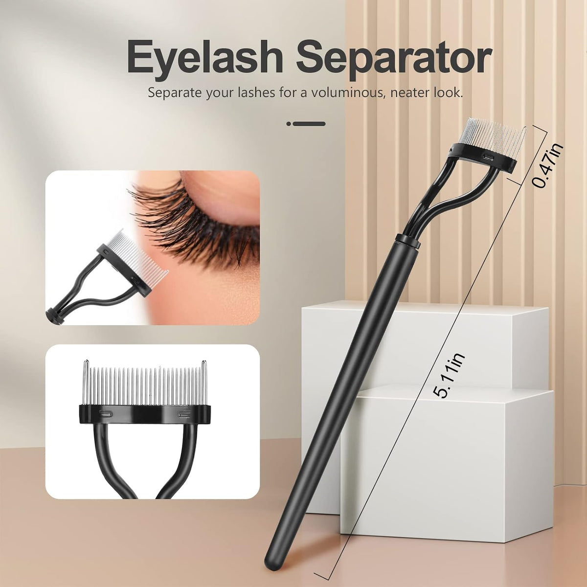 SWEET VIEW Eyelash Comb Lash Separator Tool Brow Brush | Lash Spoolie Professional Eye Makeup Tools