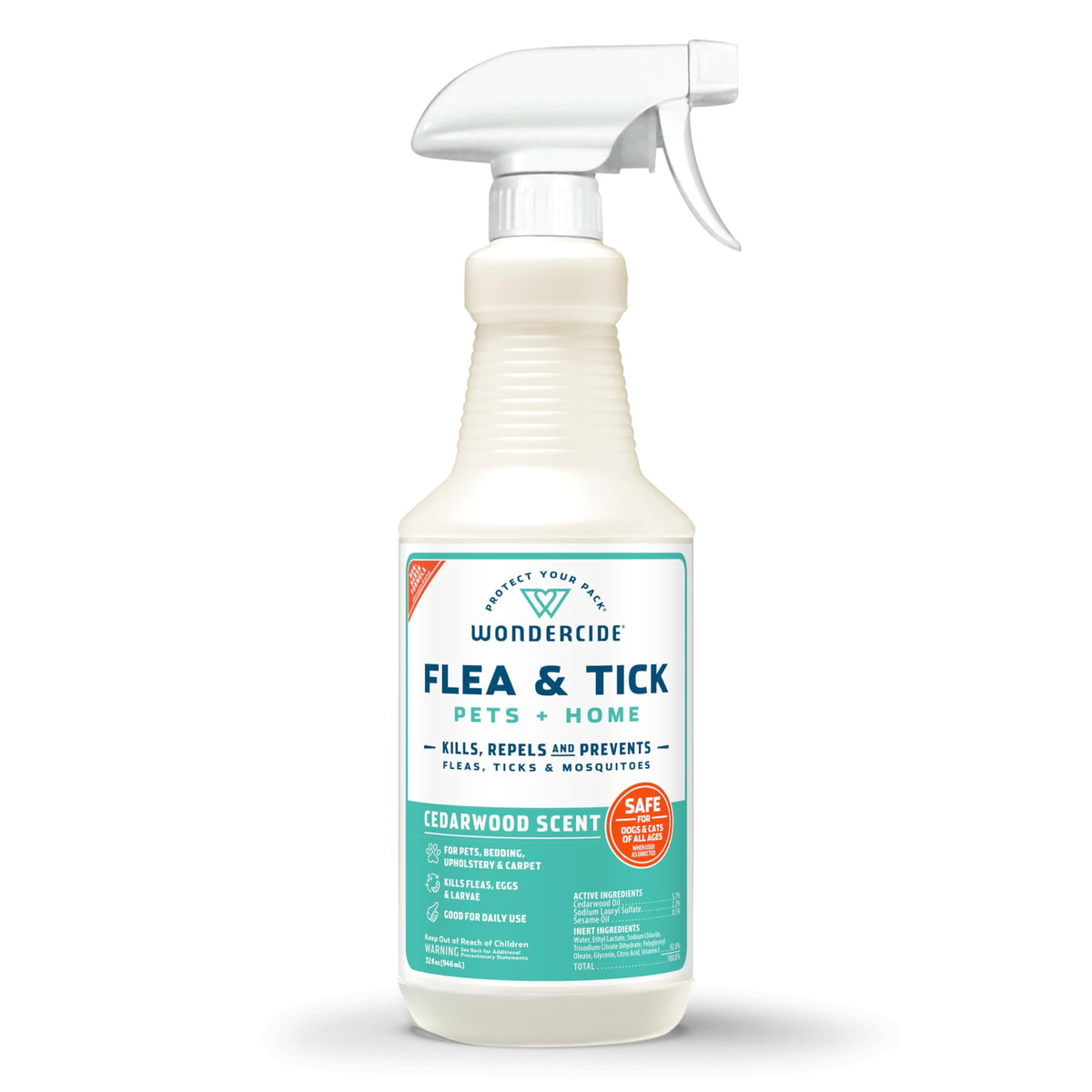Wondercide Flea Tick & Mosquito Spray for Pets & Home - Rosemary 16 fl oz | With Natural Essential Oils - Killer, Control, Prevention, Treatment of Fleas & Ticks for Dogs and Cats - Pet & Family Safe