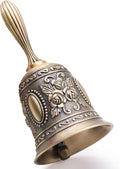 Vintage Brass Hand Bell – Loud Call Bell for Bedside, Dinner, Wedding, Christmas & Holiday Party