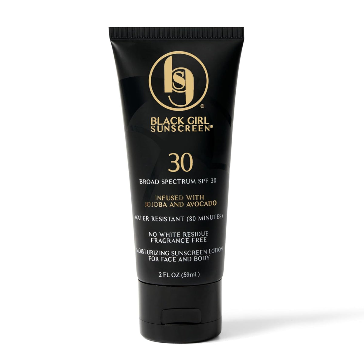Black Girl Sunscreen SPF 30 for the Face & Body - Moisturizing Sun Protection, SPF 30, Sun Lotion for Women, Ultra Sheer, Travel Size Sunscreen, No White Cast for Melanin Rich Skin - 2 fl oz
