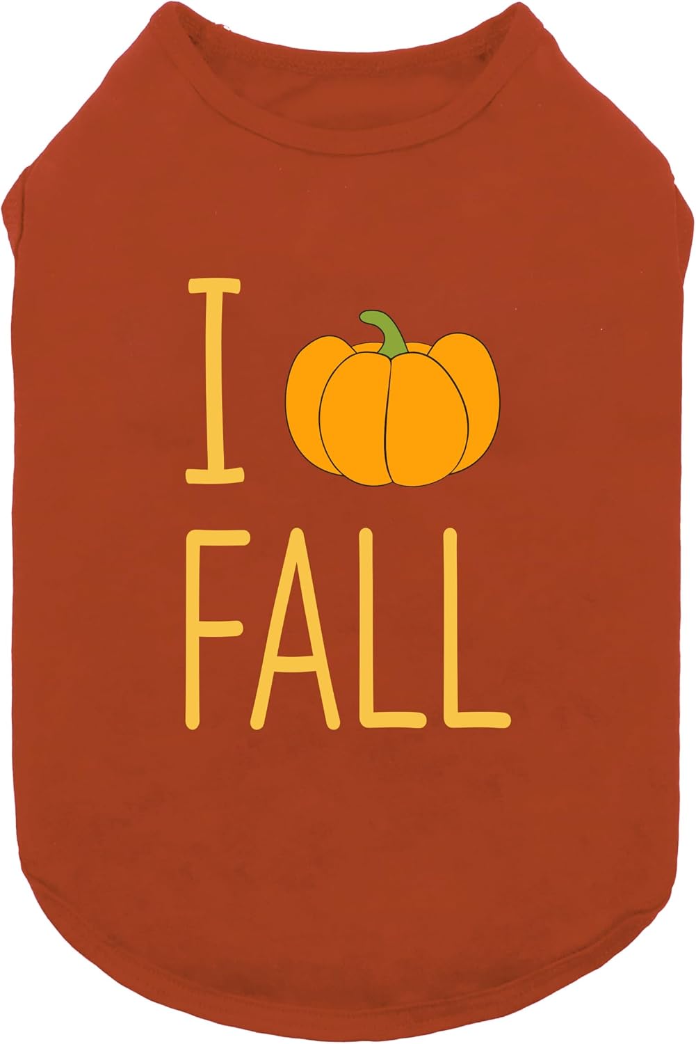 Fitwarm I Love Fall Dog Shirt, Thanksgiving Outfit for Small Dogs Boy Girl, Pet Clothes, Brown, Orange, Yellow, Medium