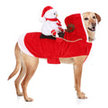 Santa Dog Costume, Dog Christmas Outfit, Riding Pet Costume, Size M