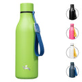 Konokyo Insulated Water Bottle with Strap,18 oz Double Wall Stainless Steel Vacuum Bottles Metal Water Flask,Macaron Green