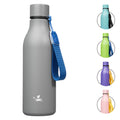 Konokyo Insulated Water Bottle with Strap,18 oz Double Wall Stainless Steel Vacuum Bottles Metal Water Flask,Macaron Green