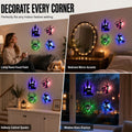 Halloween LED Wall Decor Lights 3D Bat Witch Stickers Window Clings (Black)