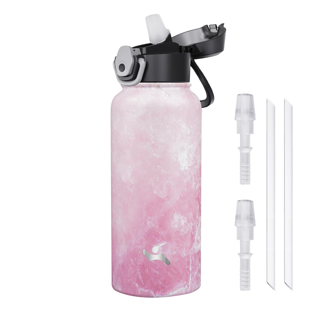 Konokyo 18 oz Insulated Water Bottle with Straw Lid, Stainless Steel Vacuum Sports Water Bottle, Leak-Proof Reusable Metal Flask with Carry Loop, BPA-Free Travel Bottle for Gym, School, Office