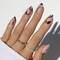 Glamnetic Halloween Press On Nails, Short Almond Glossy, Ghost Besties
