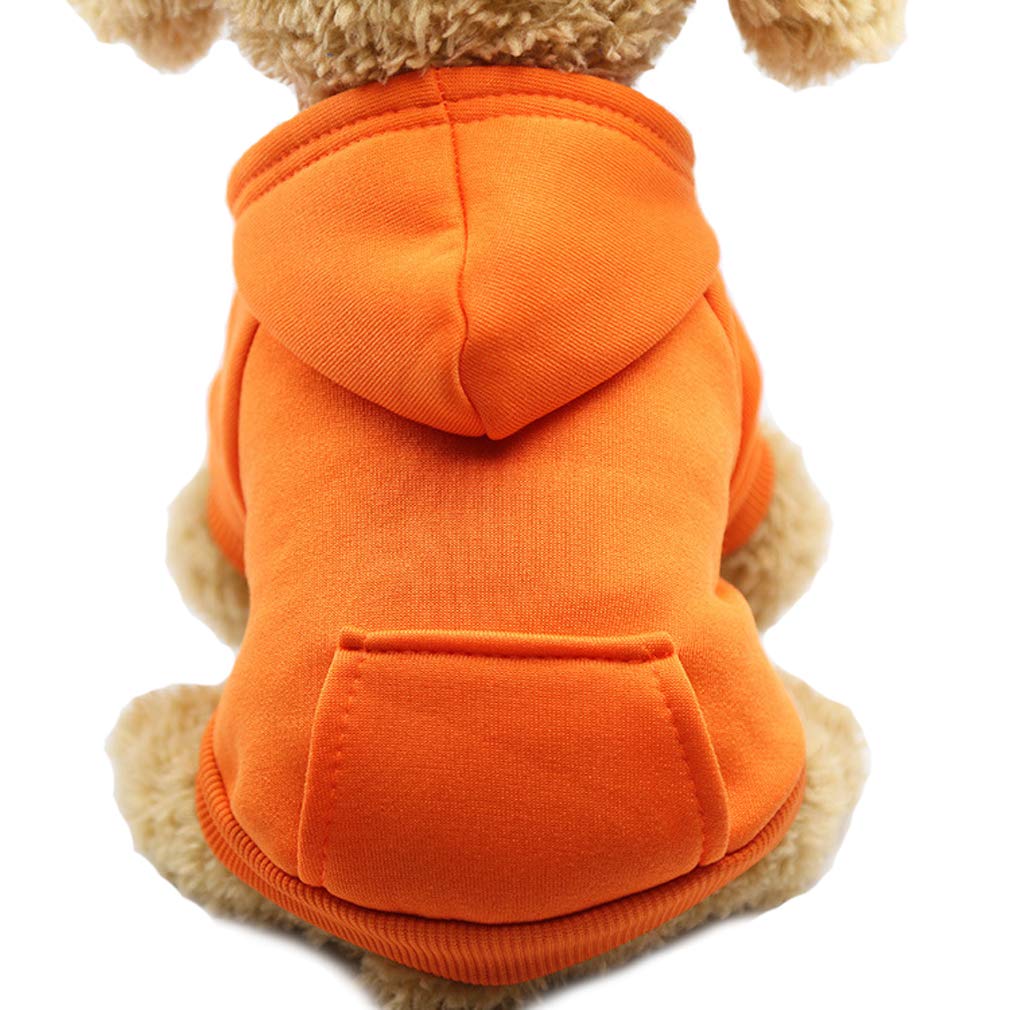 Soft Dog Hoodies for Small Dogs, Warm Fleece Puppy Clothes with Pocket