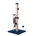 MECOOL 34” Tall Cat Scratching Post Premium Basics Kitten Scratcher Sisal Scratch Posts Trees with Hanging Ball for Indoor Cats, Beige