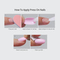 BTArtbox Press On Nails, Cream Puff, Short Almond, Ombre Off White, 32Ct | 2+ Weeks Wear, Salon-Quality Natural Nails, 10-Minute Easy Daily Application, Fast Removal, 16 Sizes, All-in-One Complete Kit