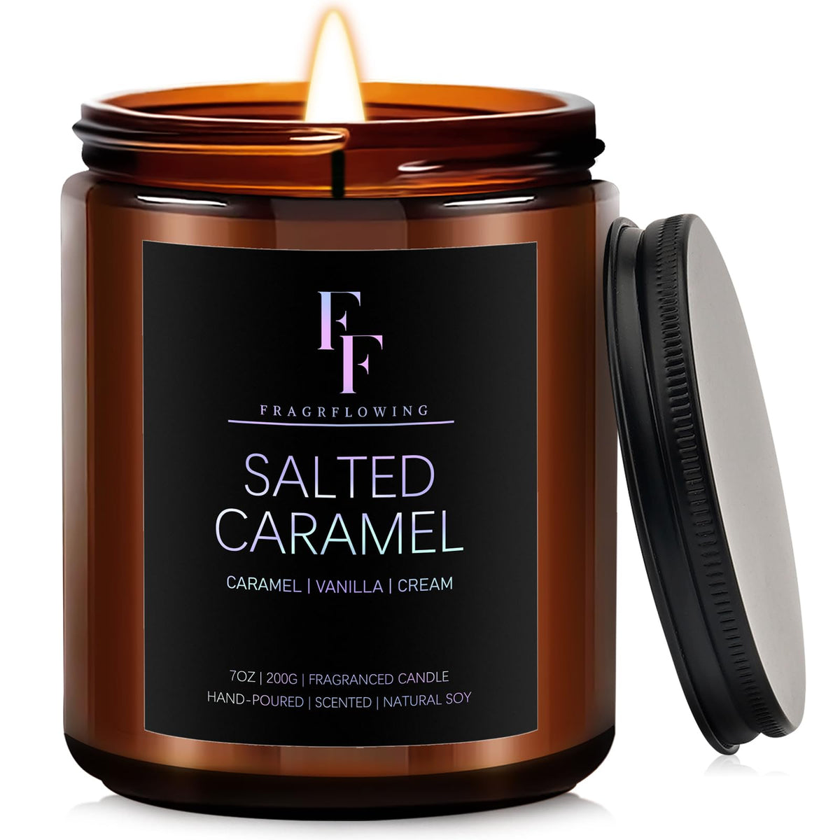 Cashmere Vanilla Scented Candle for Home Soy Wax Candle, Aromatherapy Candle Gift for Women Men, 7oz