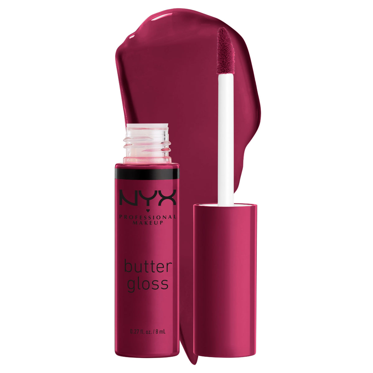 NYX PROFESSIONAL MAKEUP Butter Gloss, Non-Sticky Lip Gloss - Sugar Glass (Clear), Pack Of 3