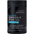 Sports Research® Omega-3 Fish Oil 1250 - Triple Strength Fish Oil Supplement from Wild Alaska Pollock - MSC Certified Sustainable · Non-GMO · Soy Free - 180 Softgel Capsules
