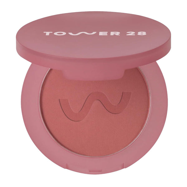 Tower 28 GetSet Matte Powder Blush for Cheeks - 12-Hour Setting Blush Powder for Smooth, Blurred Skin - Talc-Free, Sweat-Proof Face Blushes - Makeup for Sensitive Skin - Samo Spritzer (1.13 oz)