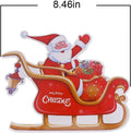 9 PCS Christmas Paper Banners Flags Santa and Reindeers Bunting Garlands for Door Wall Window Hanging Decoration Christmas Party Favor Supplies