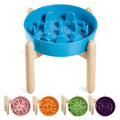 LE TAUCI Dog Bowls Slow Feeder Ceramic, 1.5 Cup Slow Feeding Bowl for Small and Medium Breed, Puzzle Dog Food Bowl for Fast Eater, Maze Purple